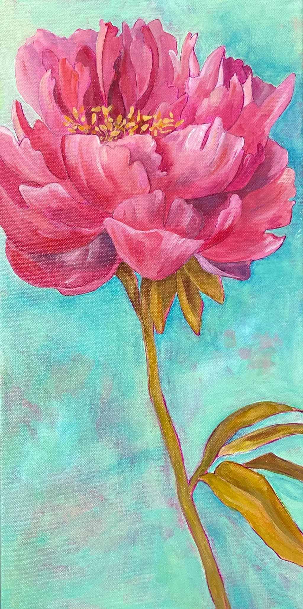 "Whispers of Spring: A Vibrant Peony in Bloom"