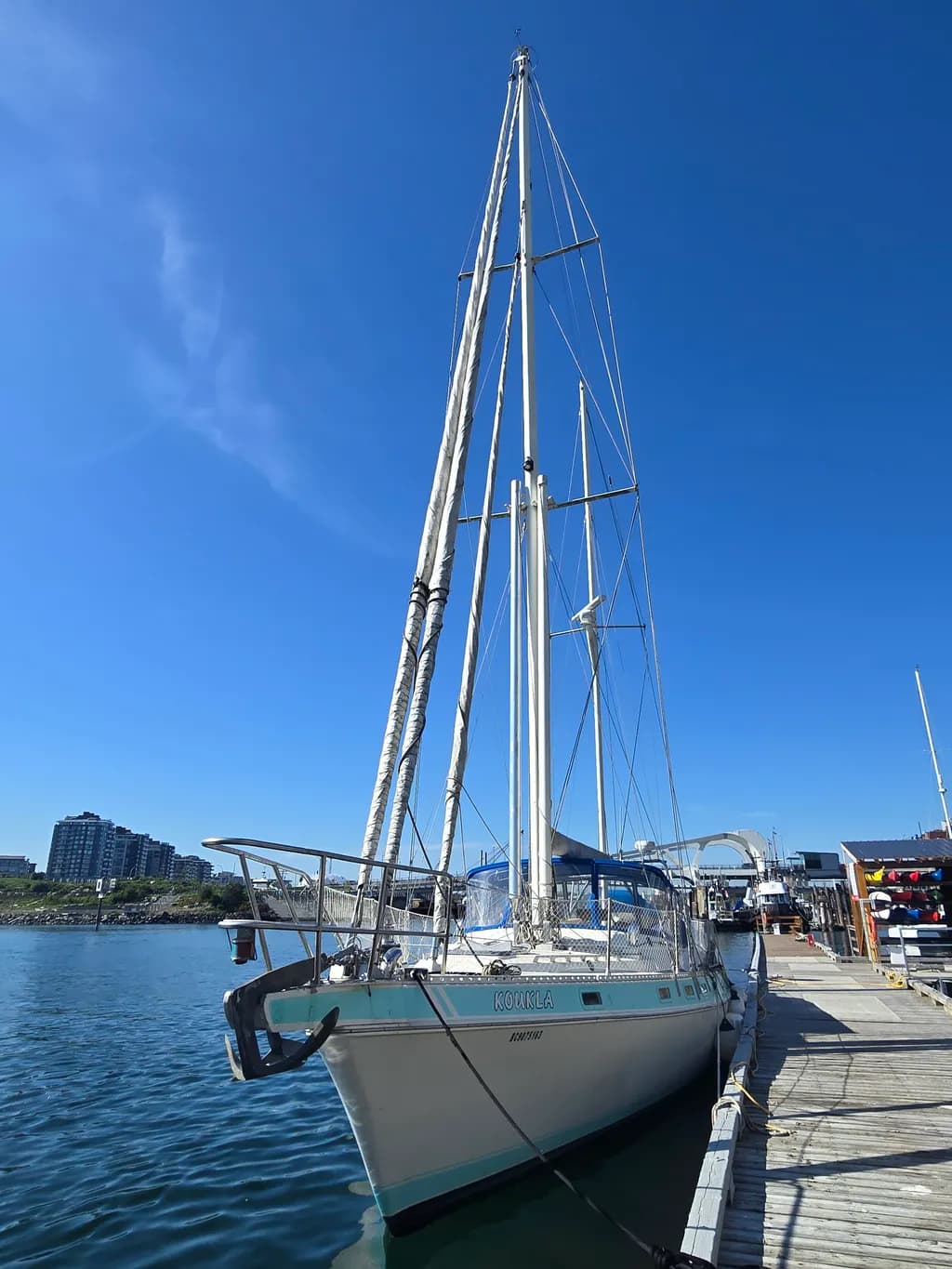 Sailboat at Marina Dock