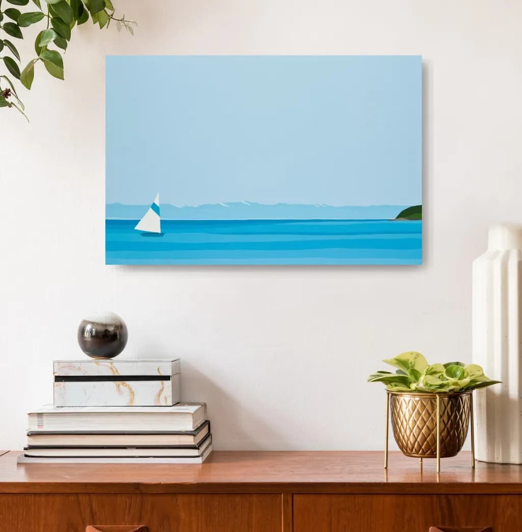 Sailboat Beyond Blue