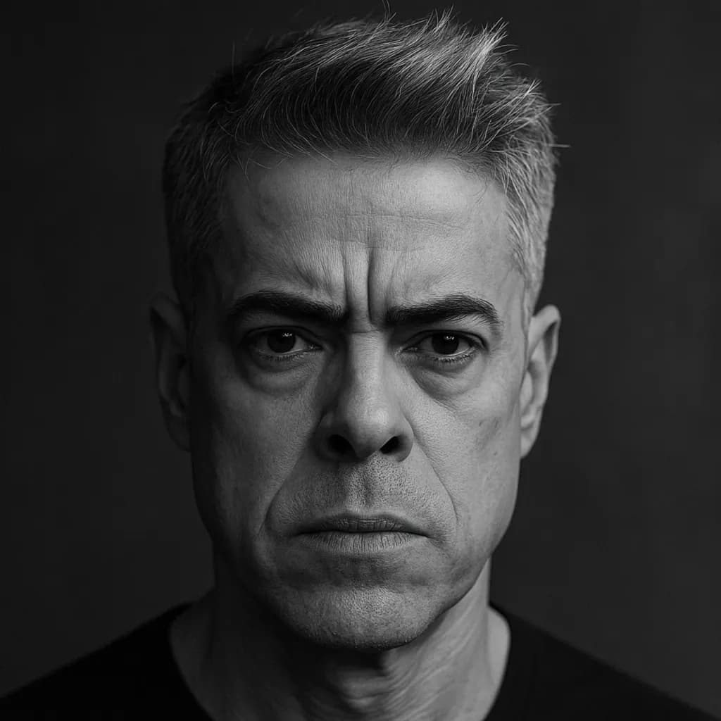 Intense Gaze: A Monochrome Portrait of Resilience and Strength