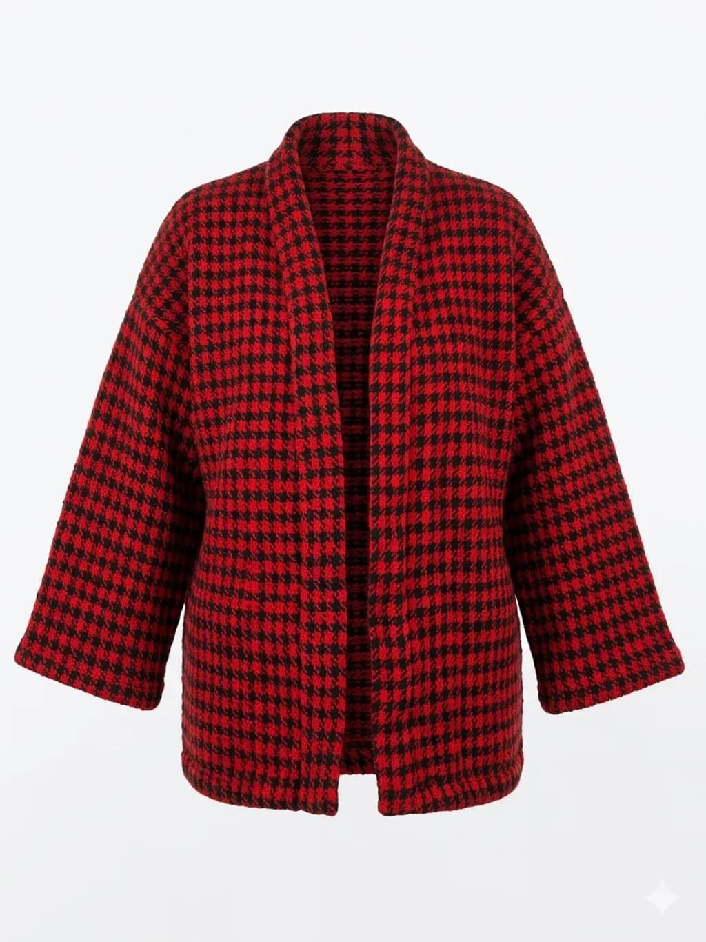 Scarlet Houndstooth Wrap