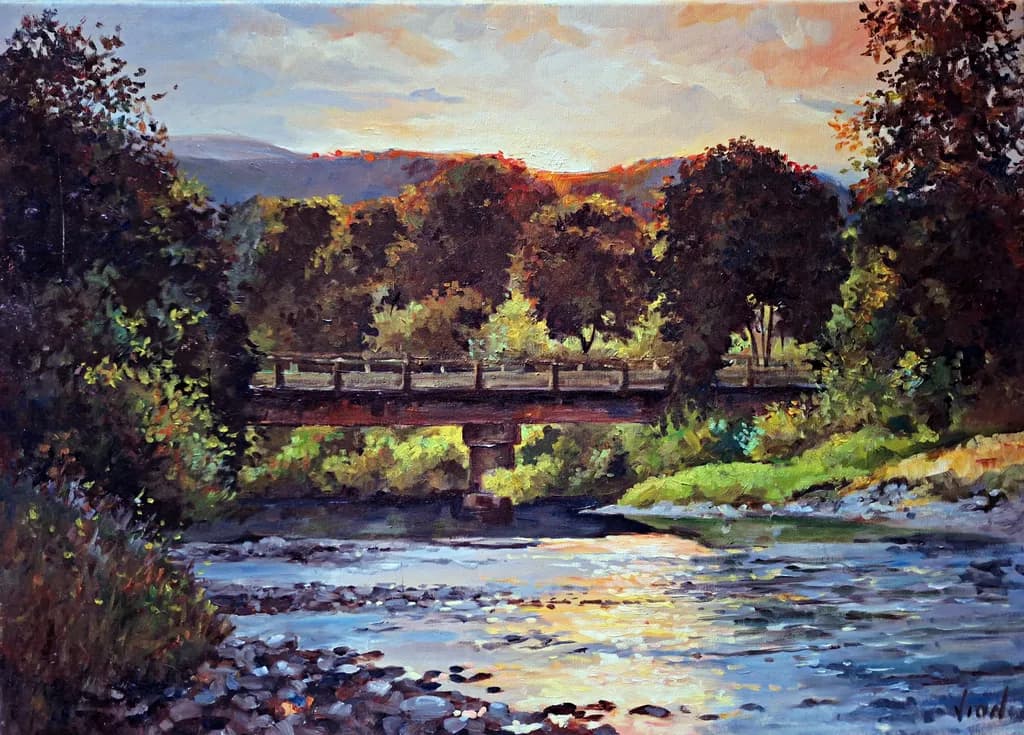Sunlit River Crossing