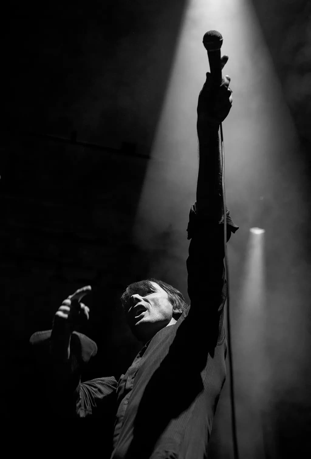 Dramatic Monochrome Spotlight: The Essence of Performance and Expression in Music