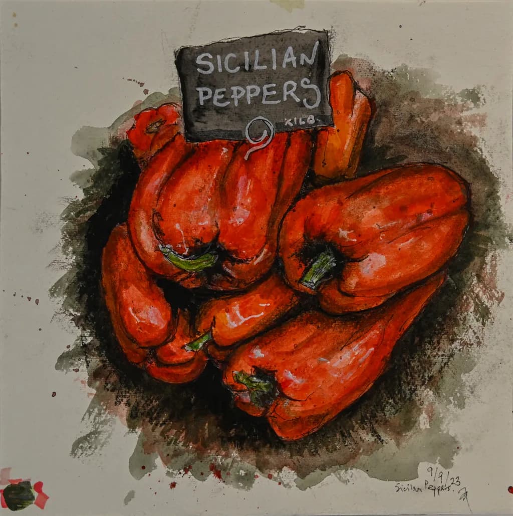 Vibrant Organic Sicilian Peppers