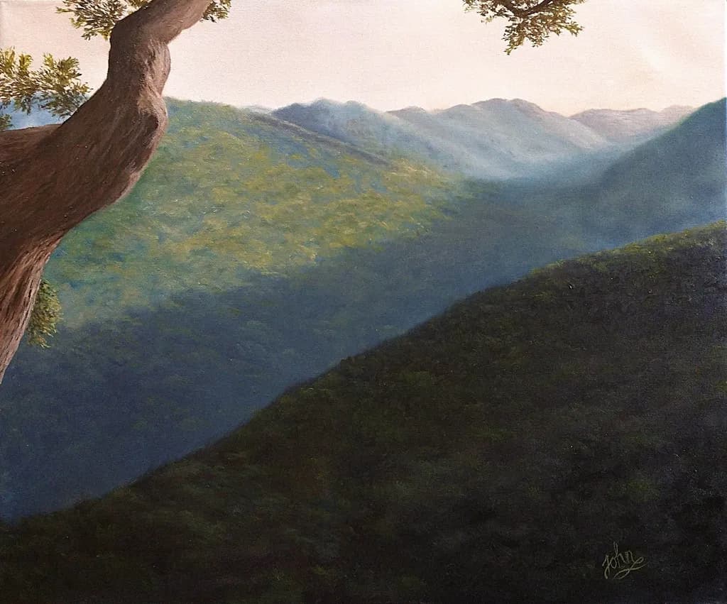 Whispers of Serenity: A Tranquil Mountain Landscape at Dusk