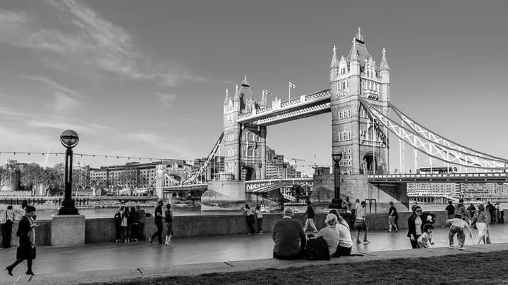 Whispers of Time: A Black and White Journey Through Tower Bridge's Heartbeat