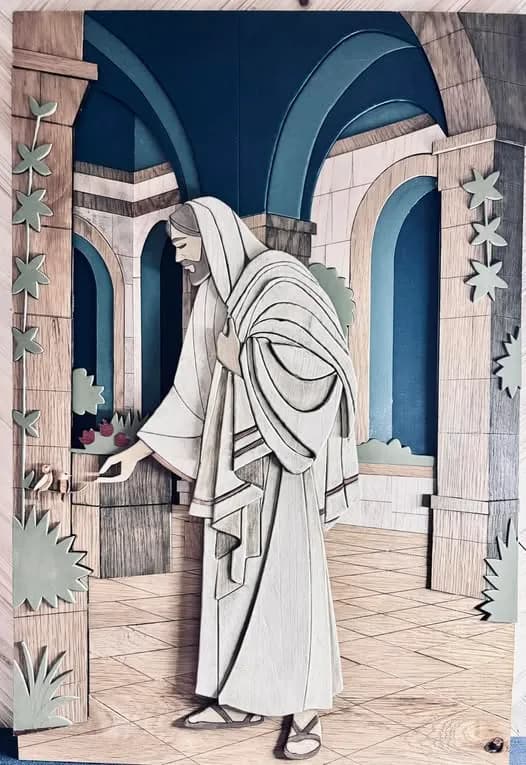 Whispers of Serenity: A Sacred Encounter in the Garden of Reflection