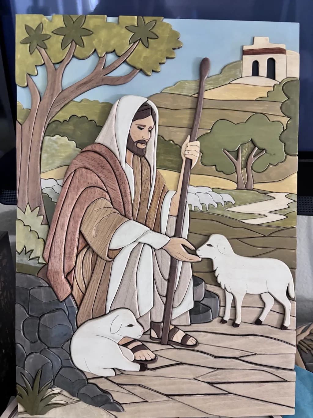 Gentle Shepherd: A Serene Encounter with Nature and Faith