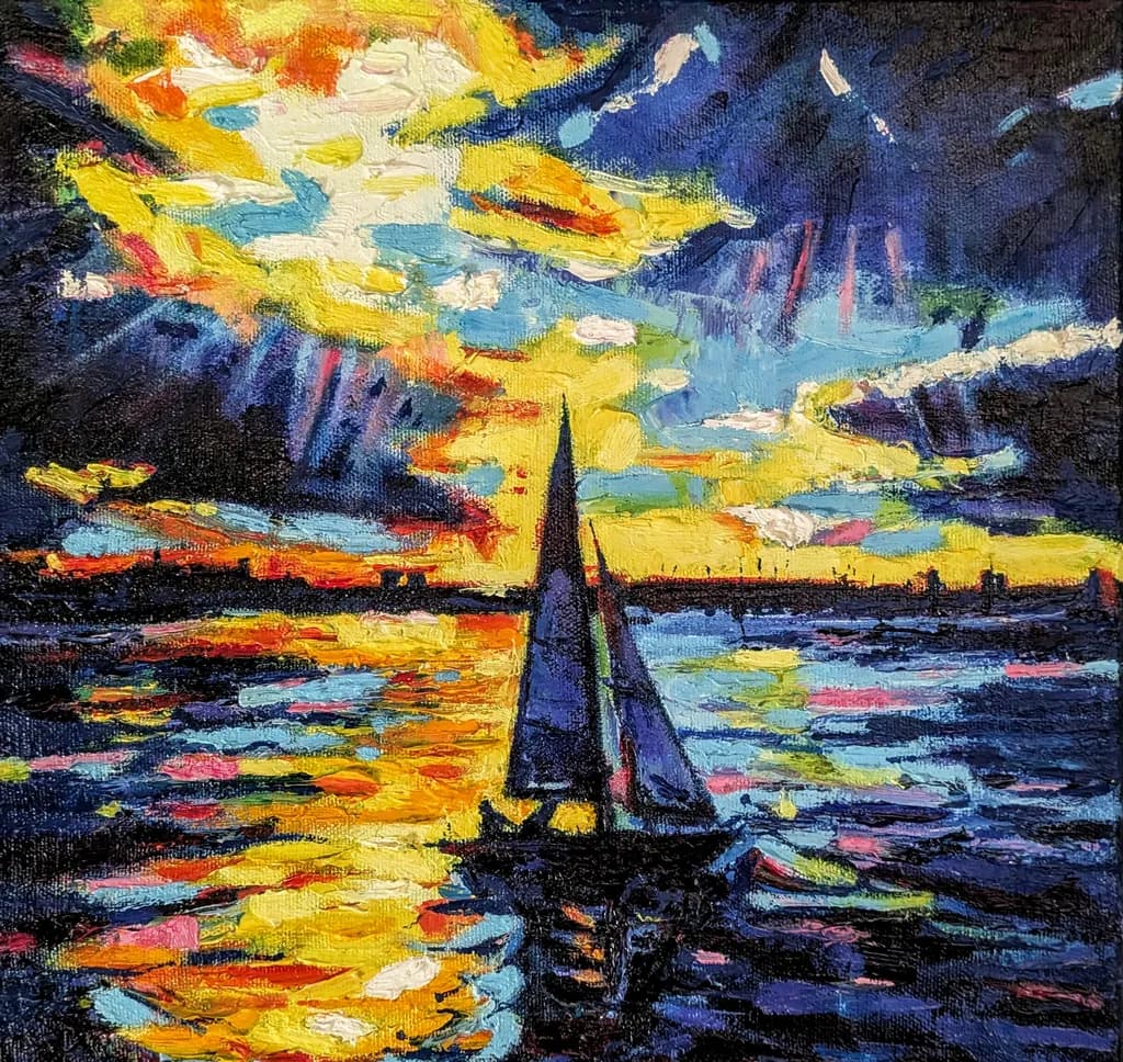 Sunset Sailboat