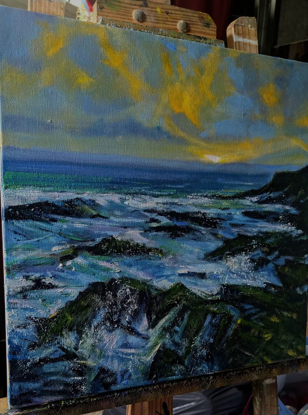 Stormy Coastline Sunset