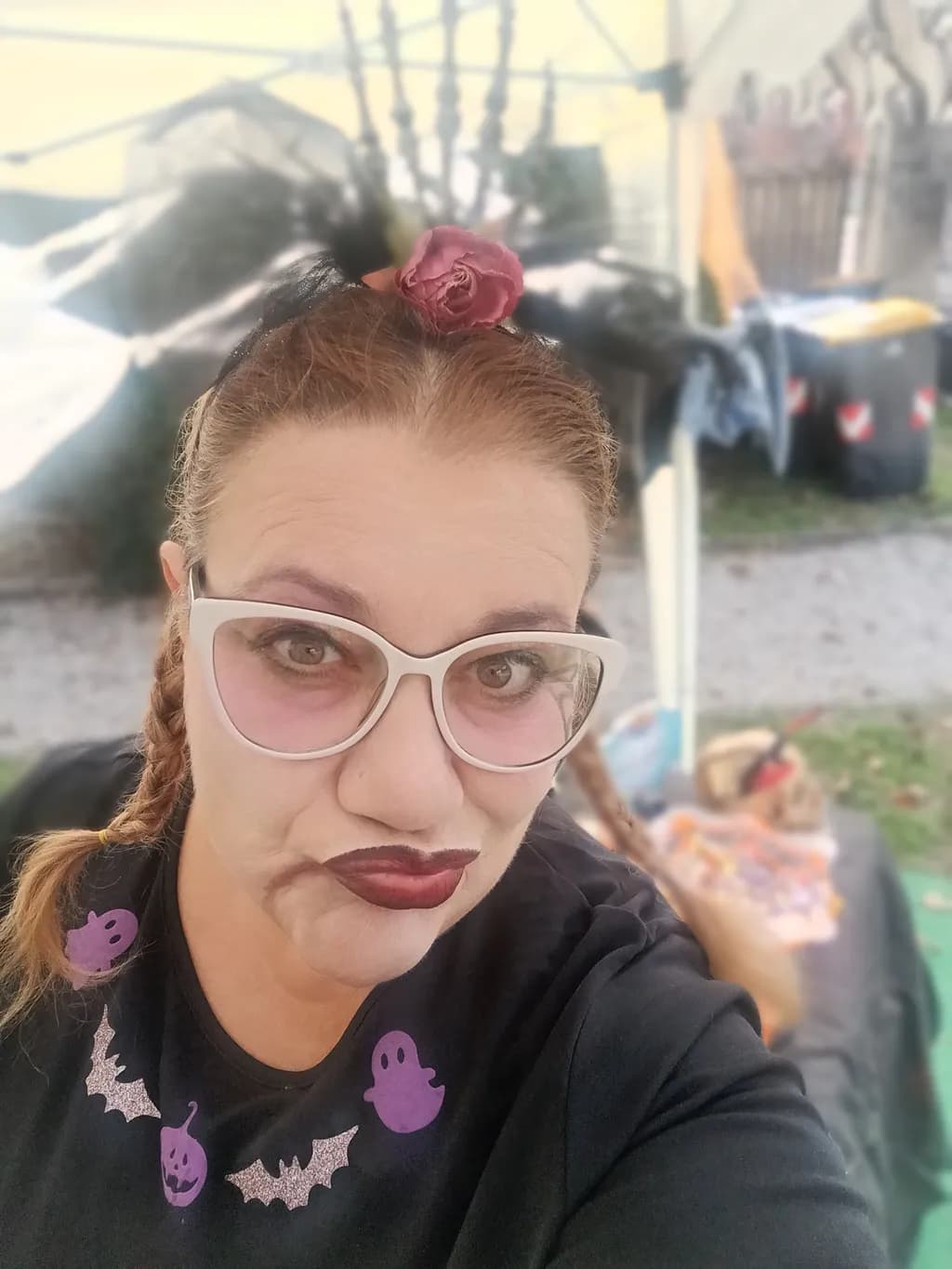Whimsical Halloween Glam: A Playful Costume Portrait with Spooky Flair