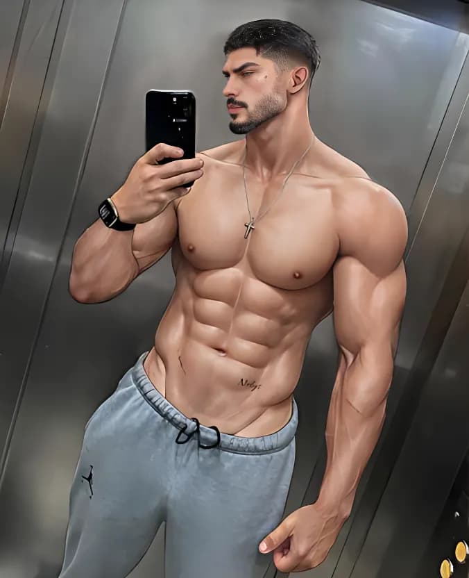 Reflections of Strength: A Modern Self-Portrait in the Elevator