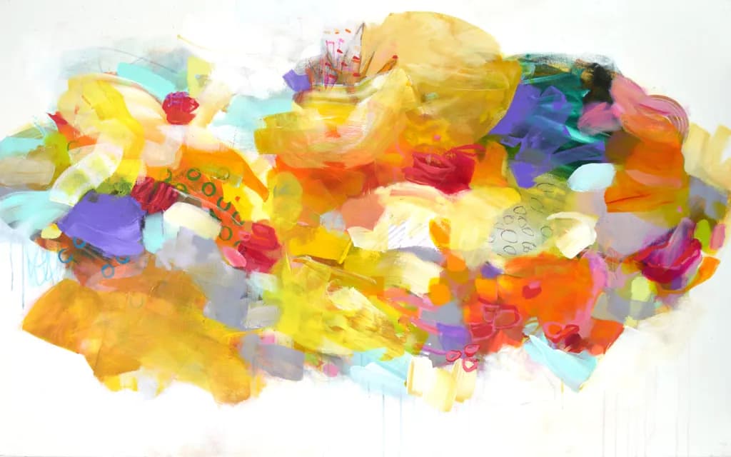 Vibrant Fluidity: An Abstract Dance of Color and Emotion