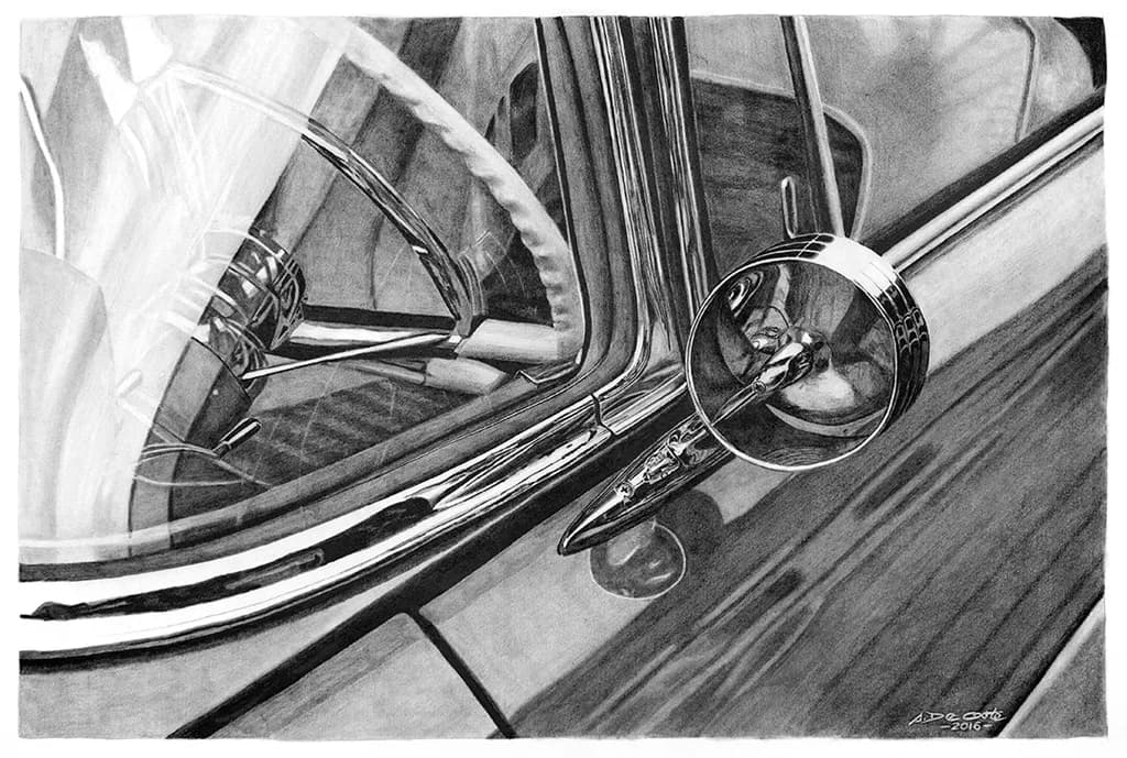 Reflections of Elegance: A Monochrome Tribute to Classic Automobiles