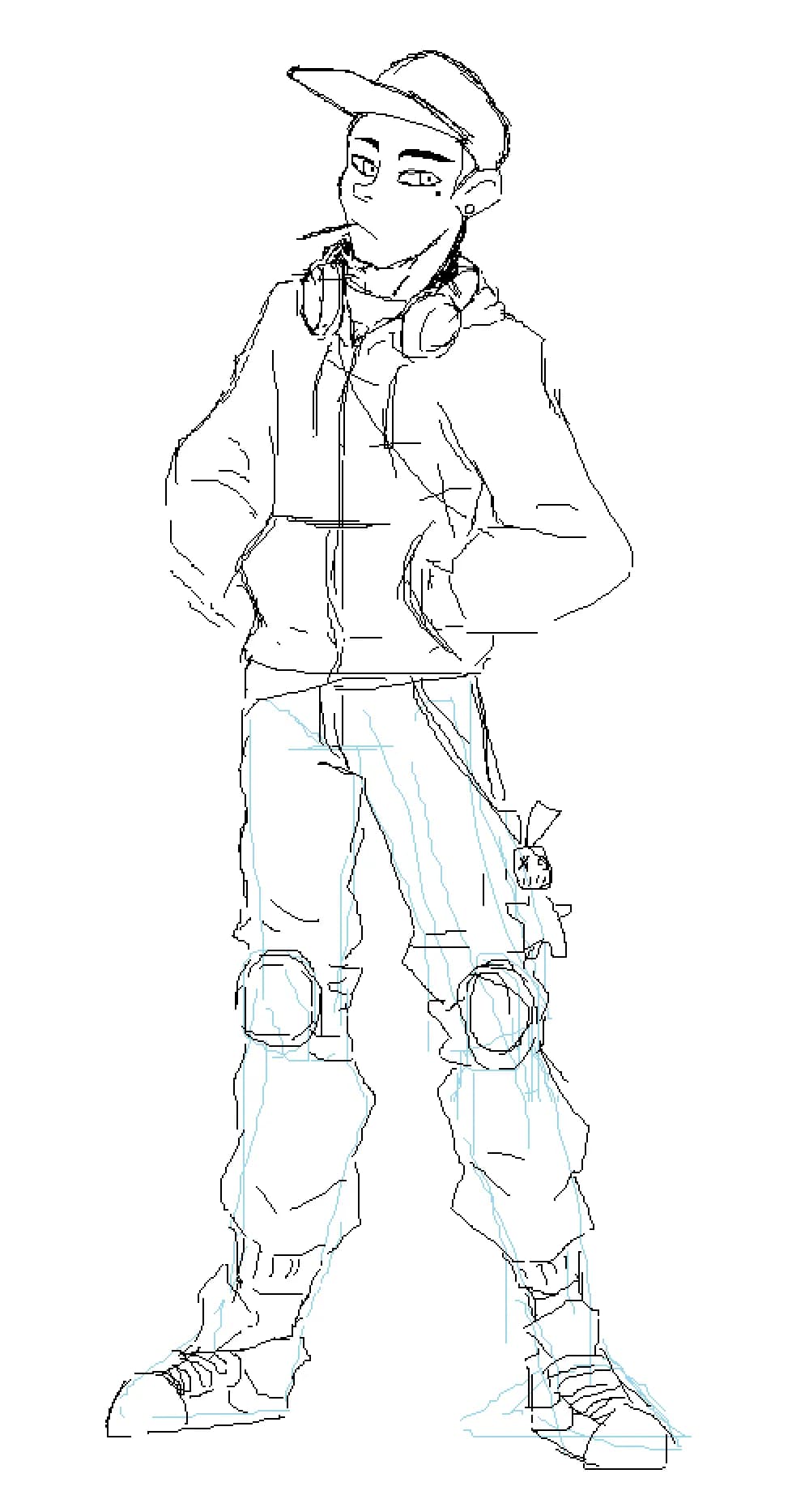 Urban Confidence: A Stylish Character in Casual Vibes