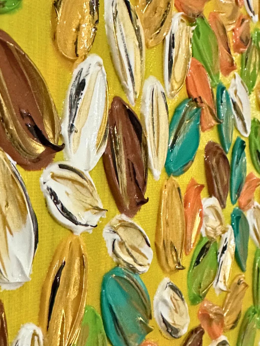 Vibrant Harmony: A Textured Celebration of Nature's Palette