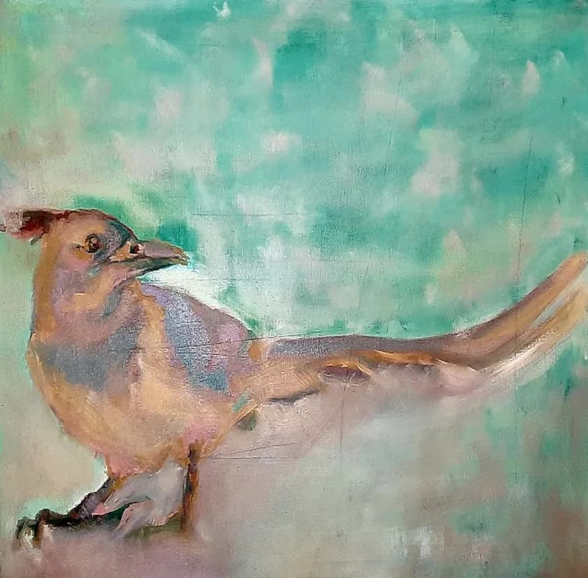 Whispers of Color: An Abstract Bird in Flight
