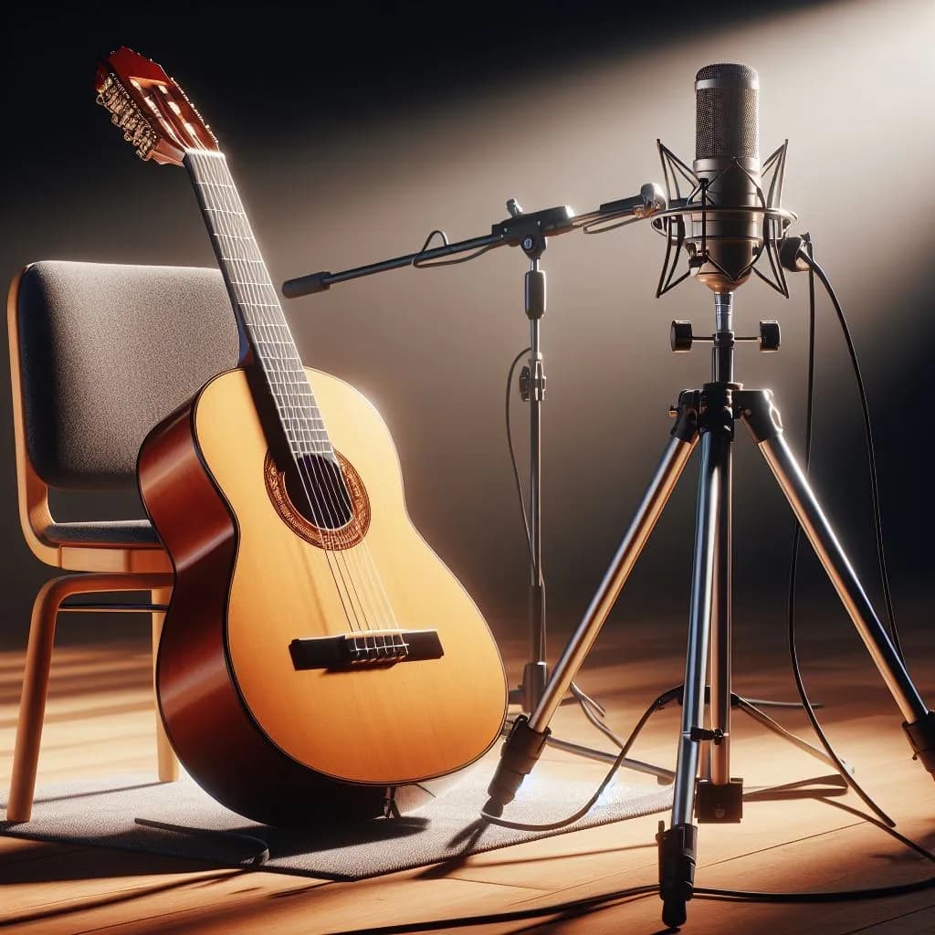 Whispers of Melody: A Guitar's Journey in the Spotlight