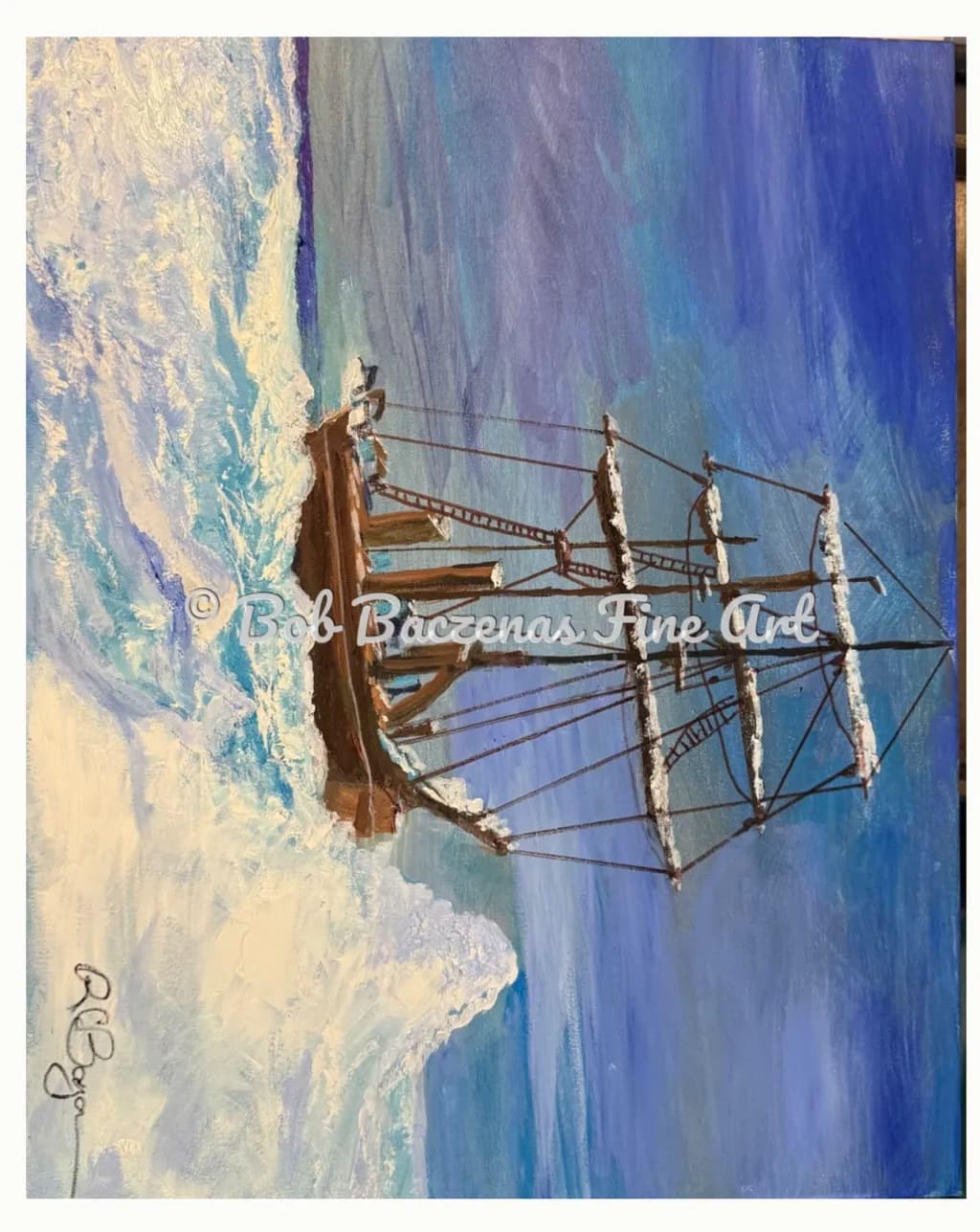 Stormy Seas: A Majestic Ship Navigating the Ocean's Fury