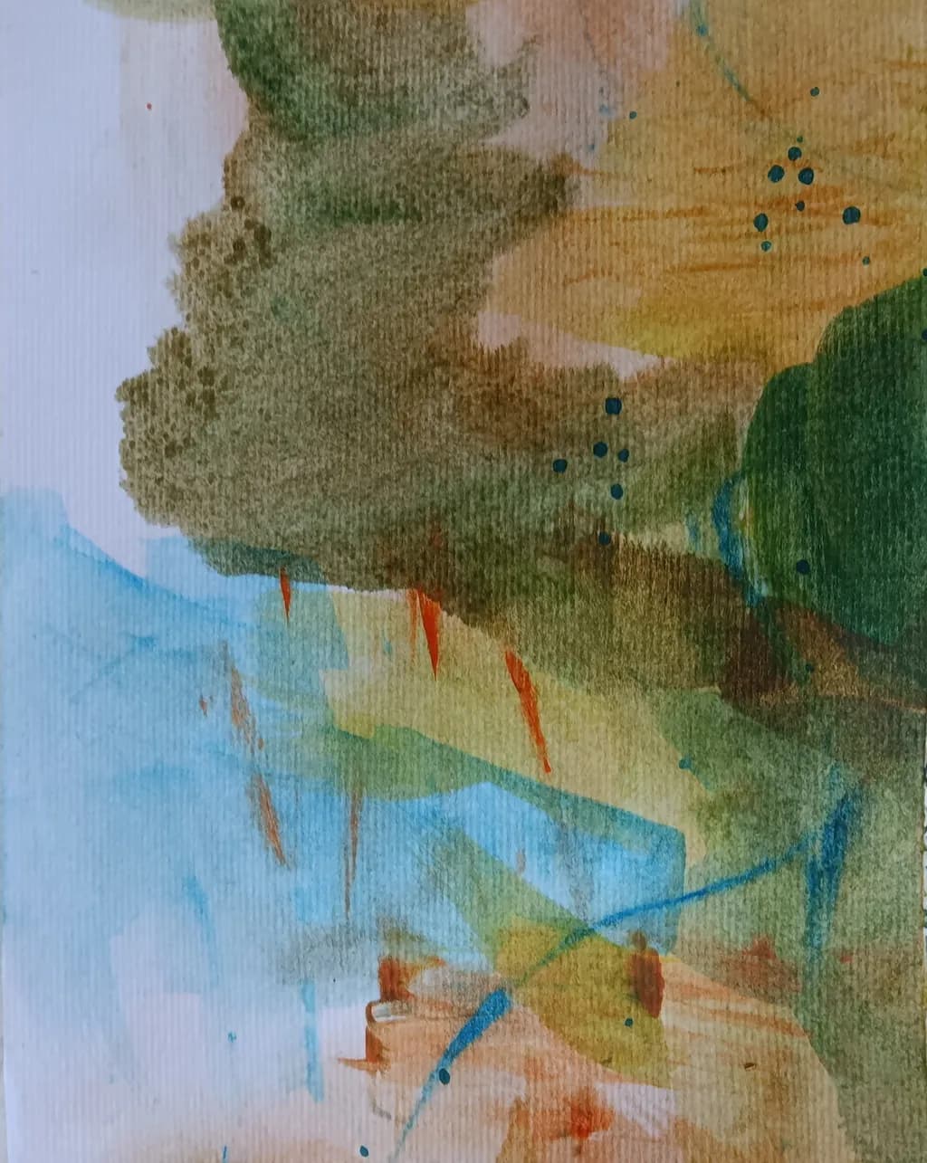 Whispers of Nature: A Serene Watercolor Journey Through Earthy Hues and Gentle Blues