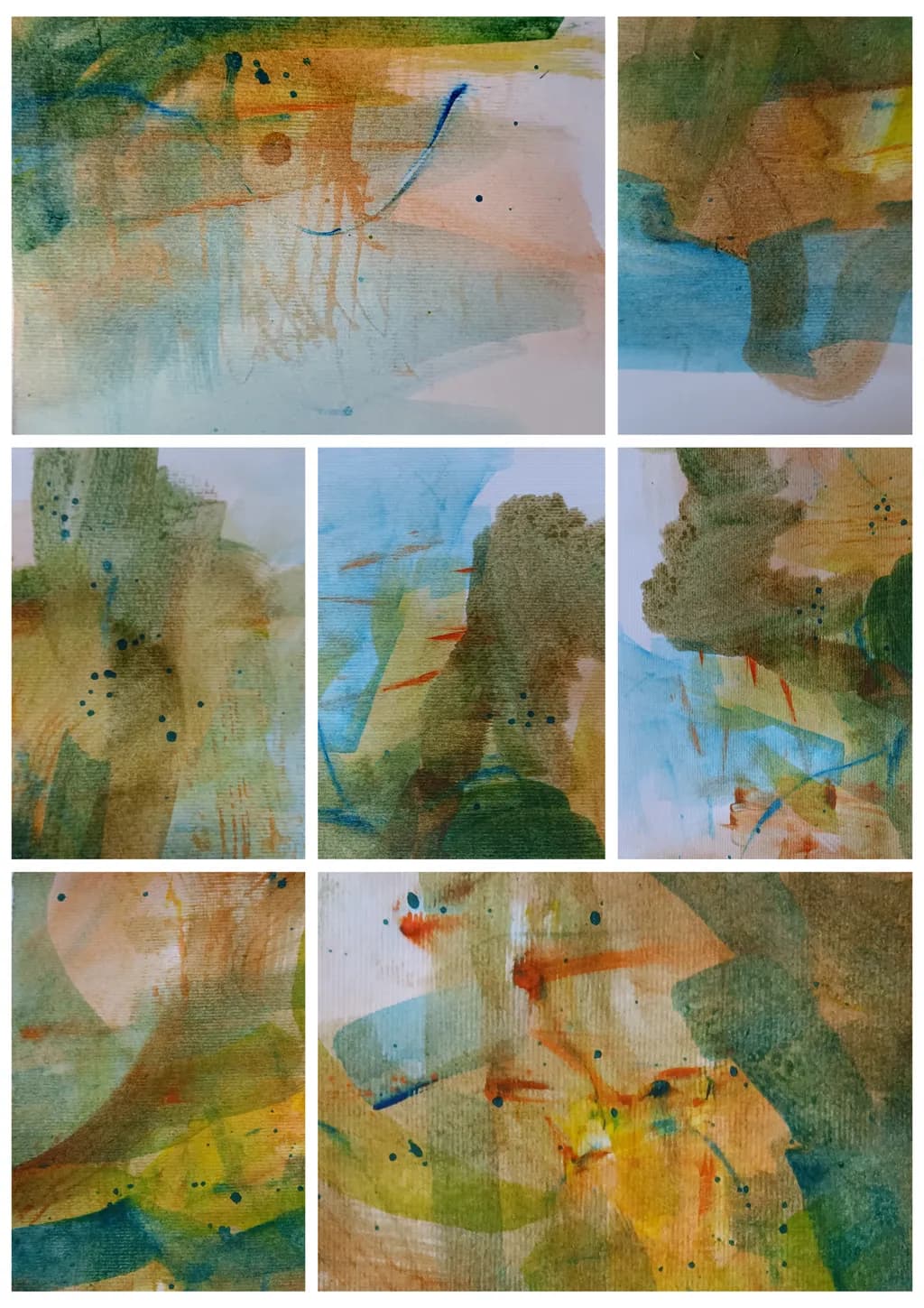 Whispers of Nature: A Watercolor Journey Through Earthy Hues and Fluid Forms