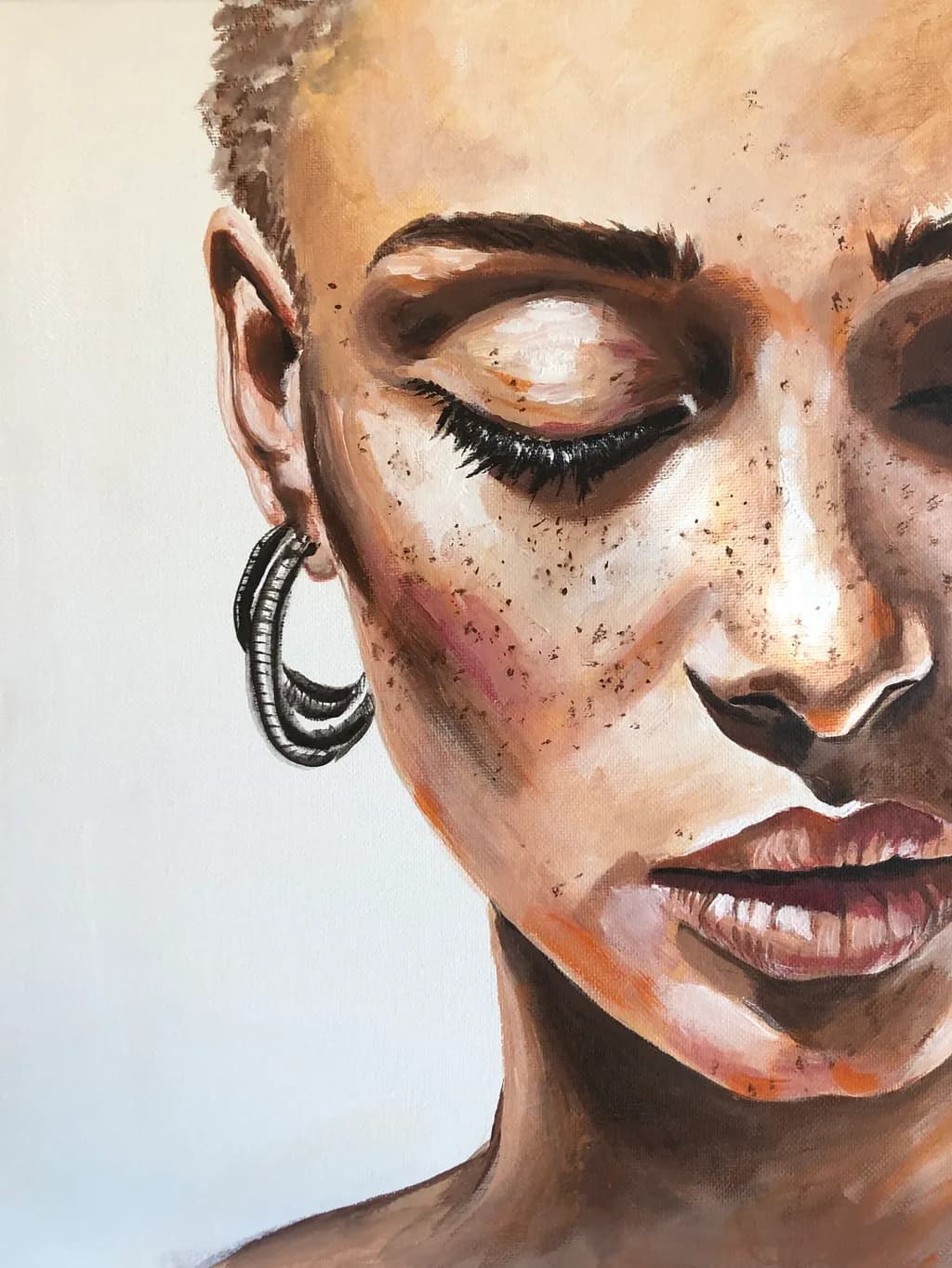 Serenity in Freckles: A Portrait of Beauty and Expression