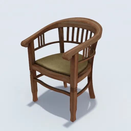 Elegant Wooden Armchair: A Comfortable Addition to Your Interior Design