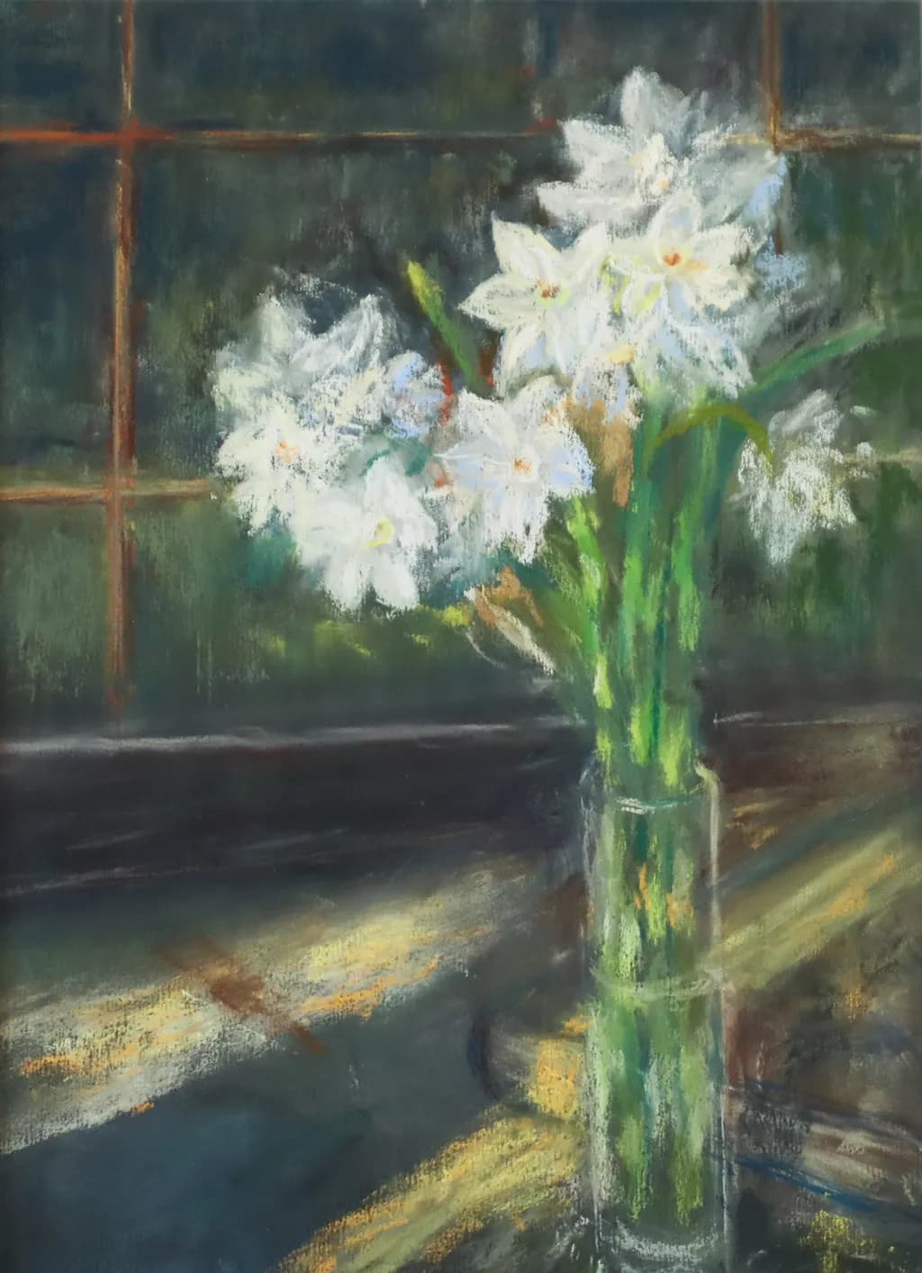 Whispers of Light: A Serene Bouquet of White Lilies in Pastel Hues