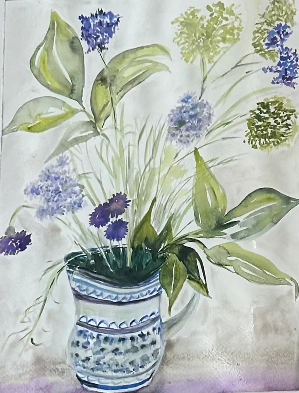 Blue Botanical Arrangement
