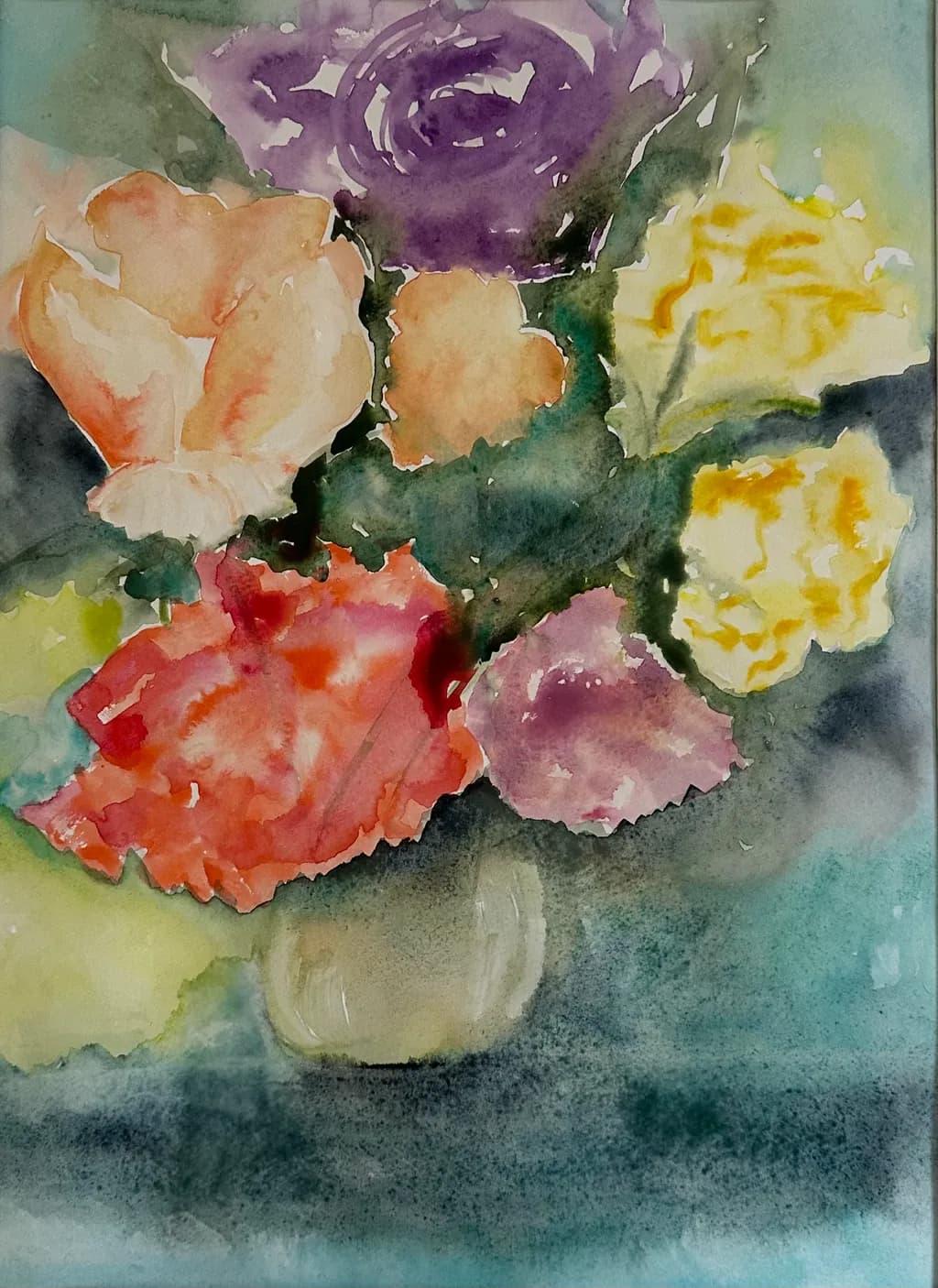 Watercolor Garden Blooms
