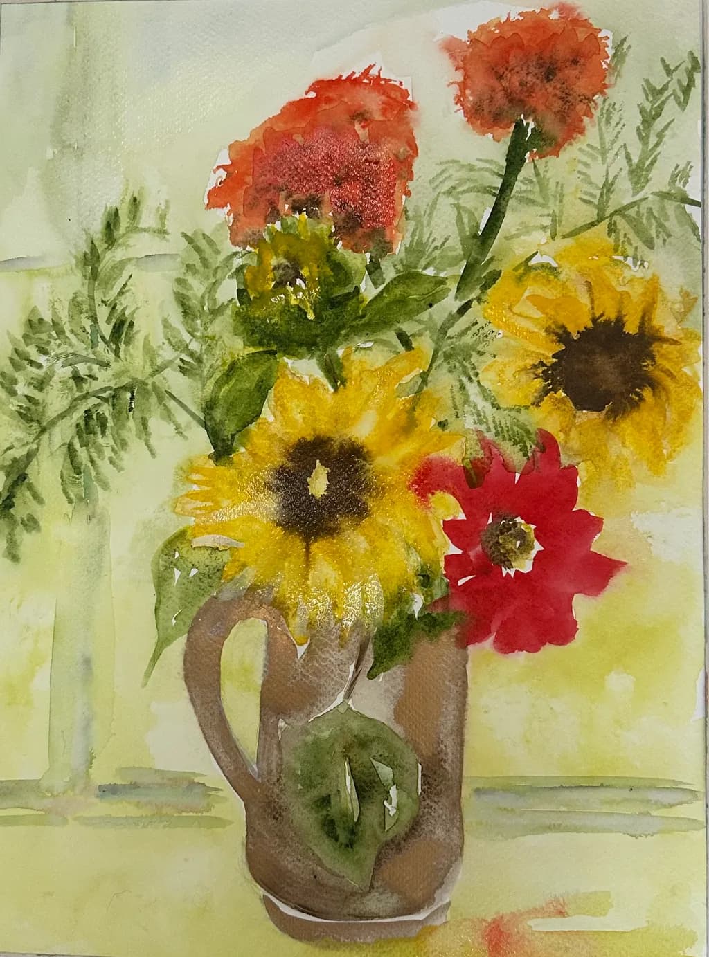 Sunflower Bouquet Watercolor