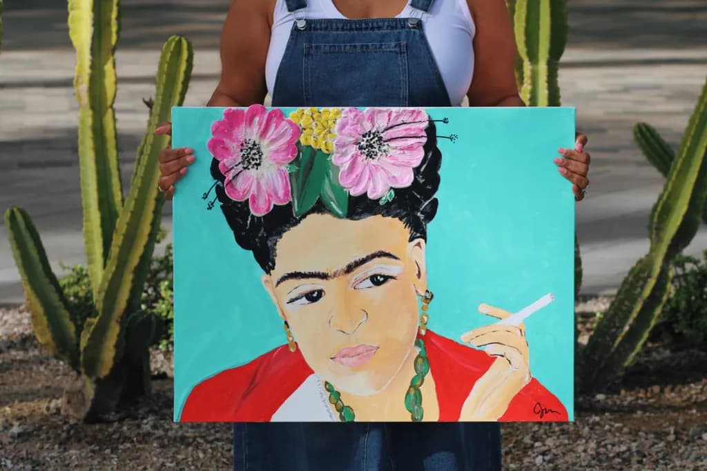 Frida's Essence: A Vibrant Tribute to Strength and Creativity