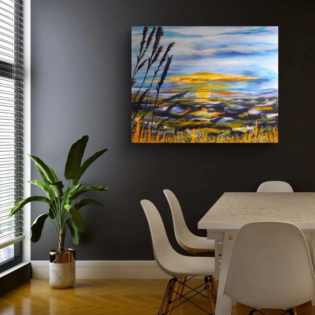 Whispers of Dawn: A Vibrant Landscape of Serenity and Light