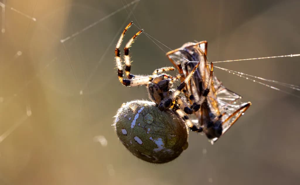 Web of Wonders: A Spider's Delightful Dance in Nature's Spotlight