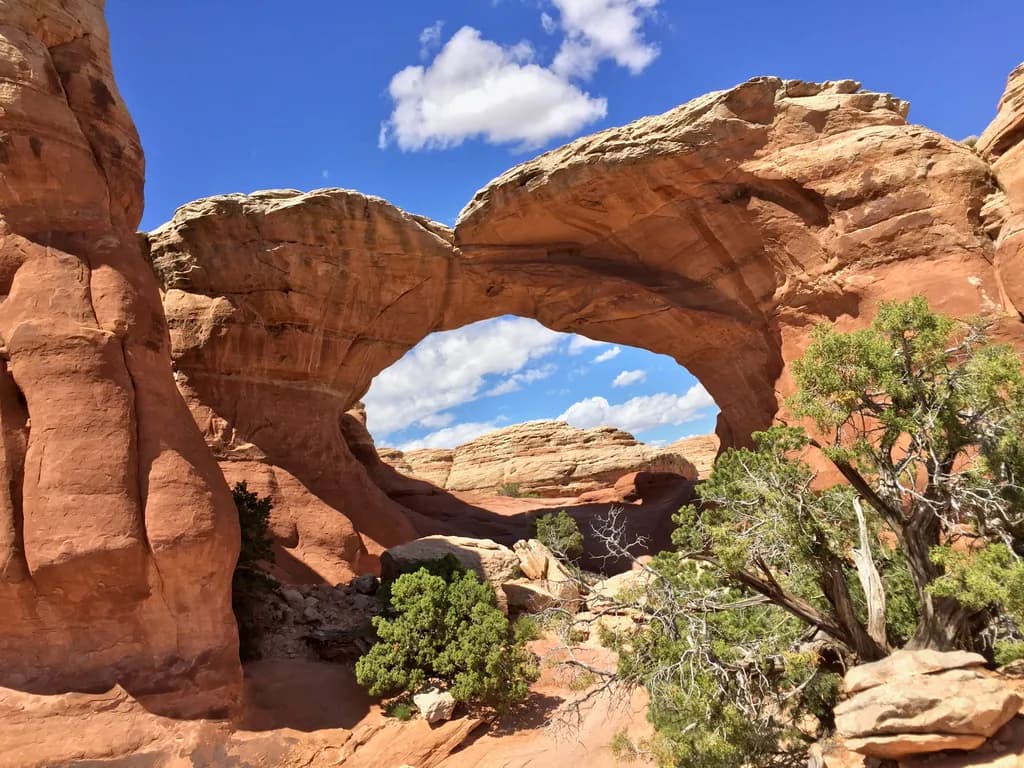 Whispers of Time: The Majestic Arch in Desert Serenity