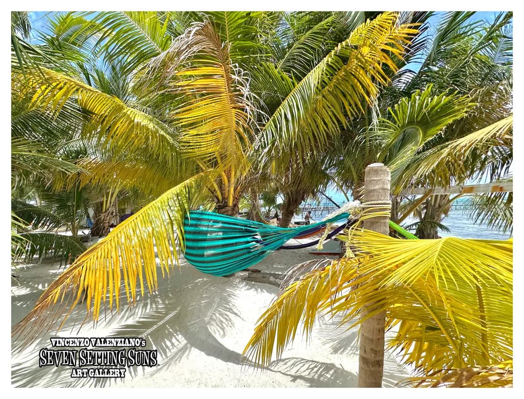 Tropical Serenity: A Hammock Escape Among Palm Fronds