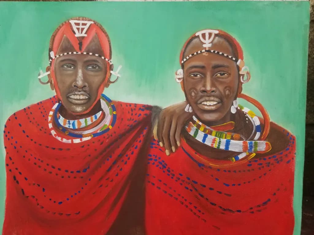 Portrait of Two Maasai Men