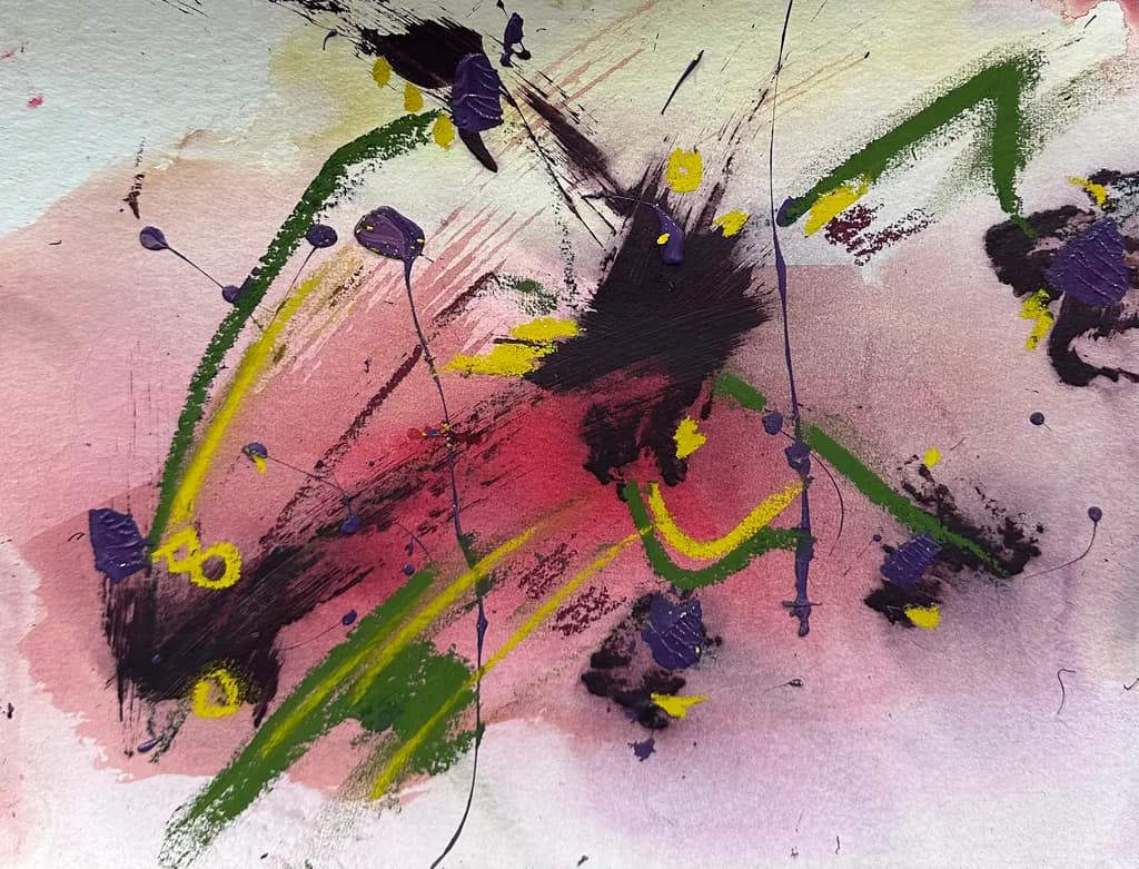 Vibrant Whispers of Emotion: A Dance of Color and Chaos