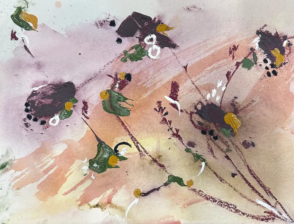 Whispers of Nature: An Abstract Floral Journey Through Color and Texture