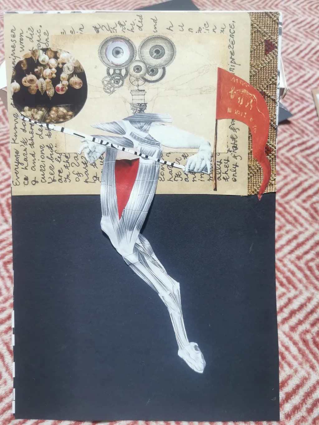 Whimsical Collage of Expression: A Dance of Abstract Forms and Emotions