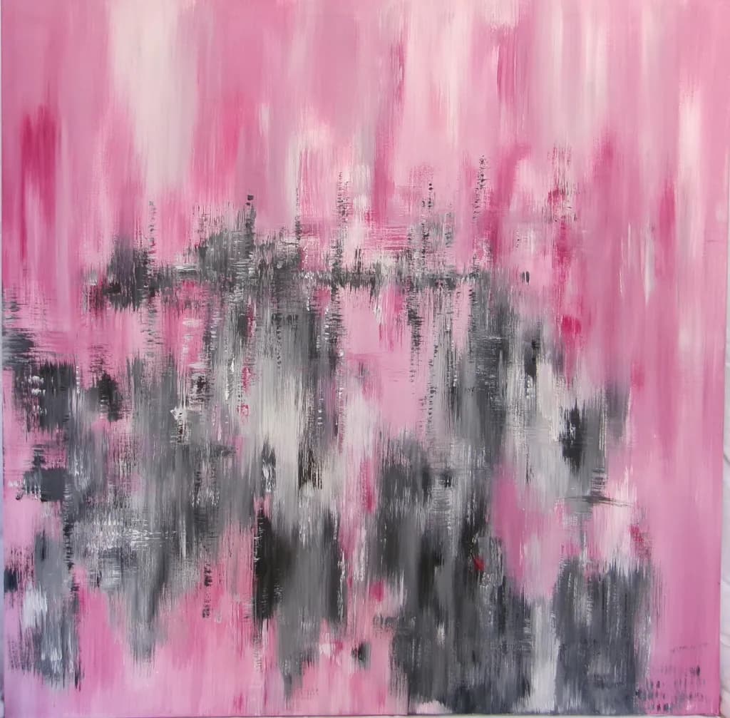 Whispers of Pink: An Abstract Journey Through Light and Shadow