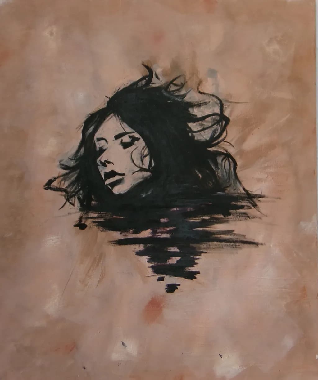 Whispers of Reflection: A Portrait Beneath the Surface