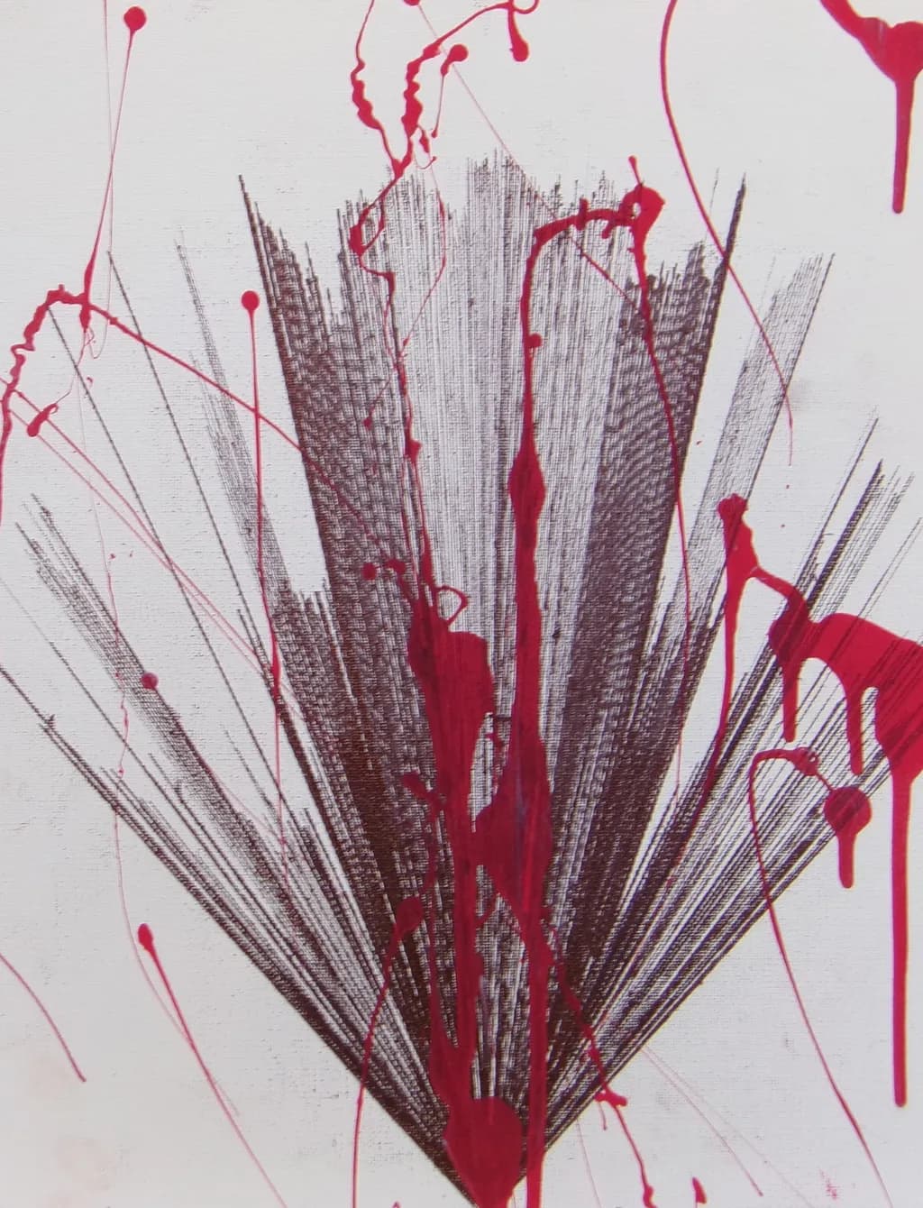 Crimson Chaos: An Abstract Expression of Texture and Emotion
