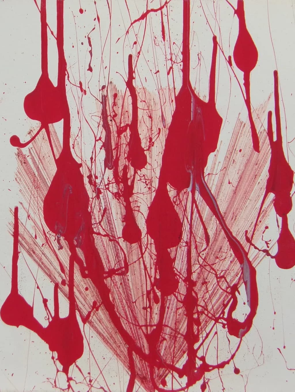 Crimson Cascade: An Abstract Dance of Emotion and Energy
