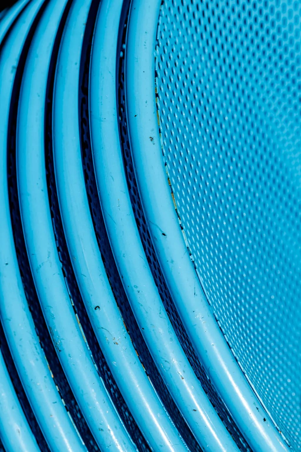 Blue Harmony: A Modern Exploration of Textured Patterns in Circular Form