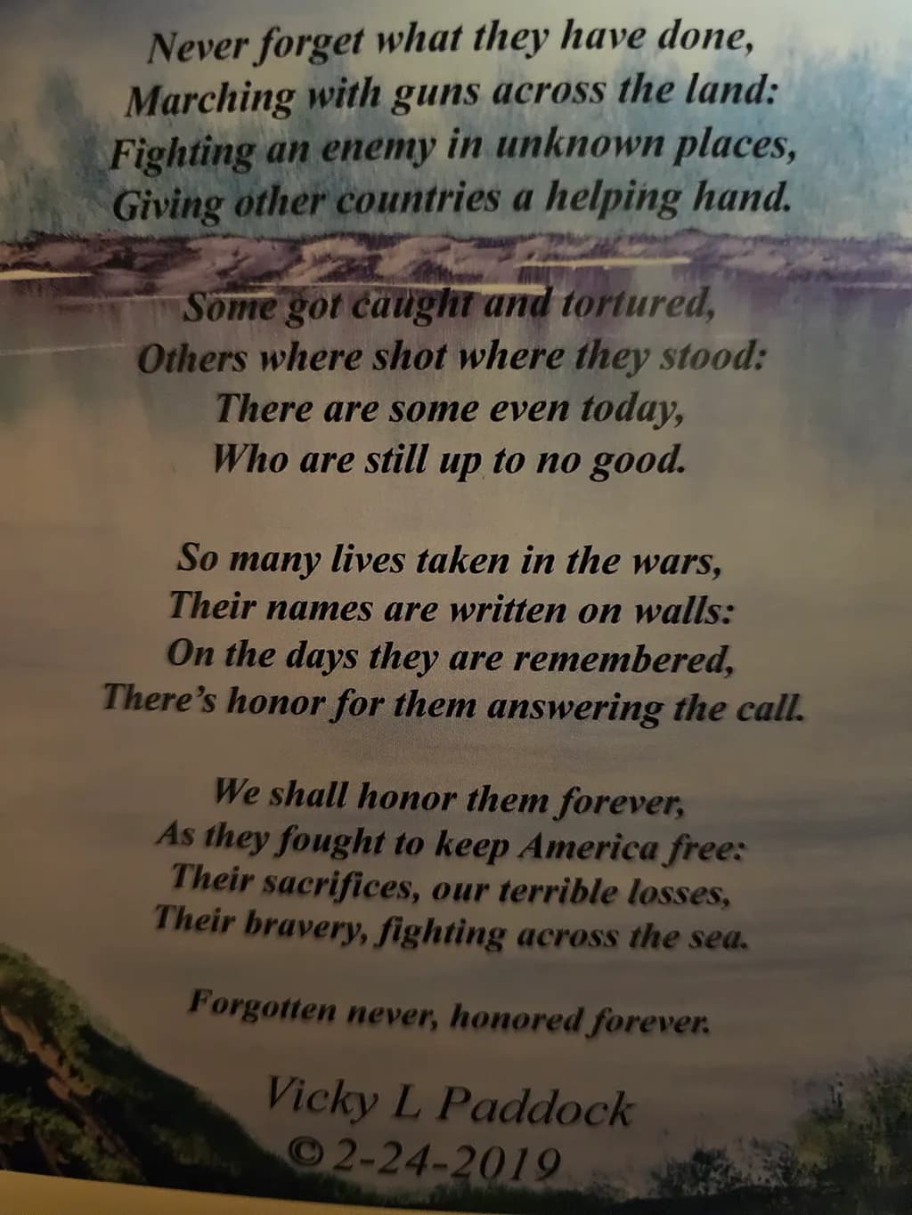 Honor and Remembrance