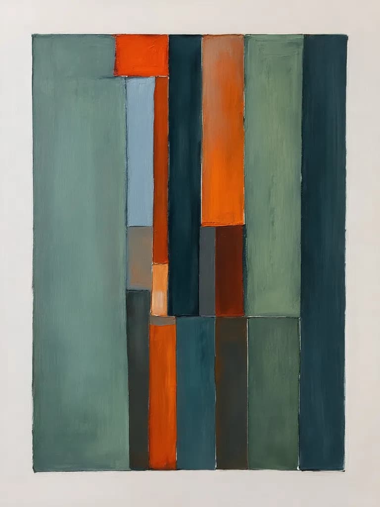 Vibrant Harmony: A Dance of Color and Form in Abstract Geometry
