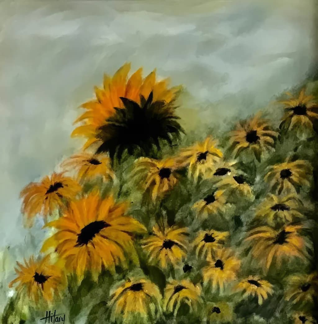 Vibrant Sunflower Symphony: A Dance of Nature's Colors in Bloom