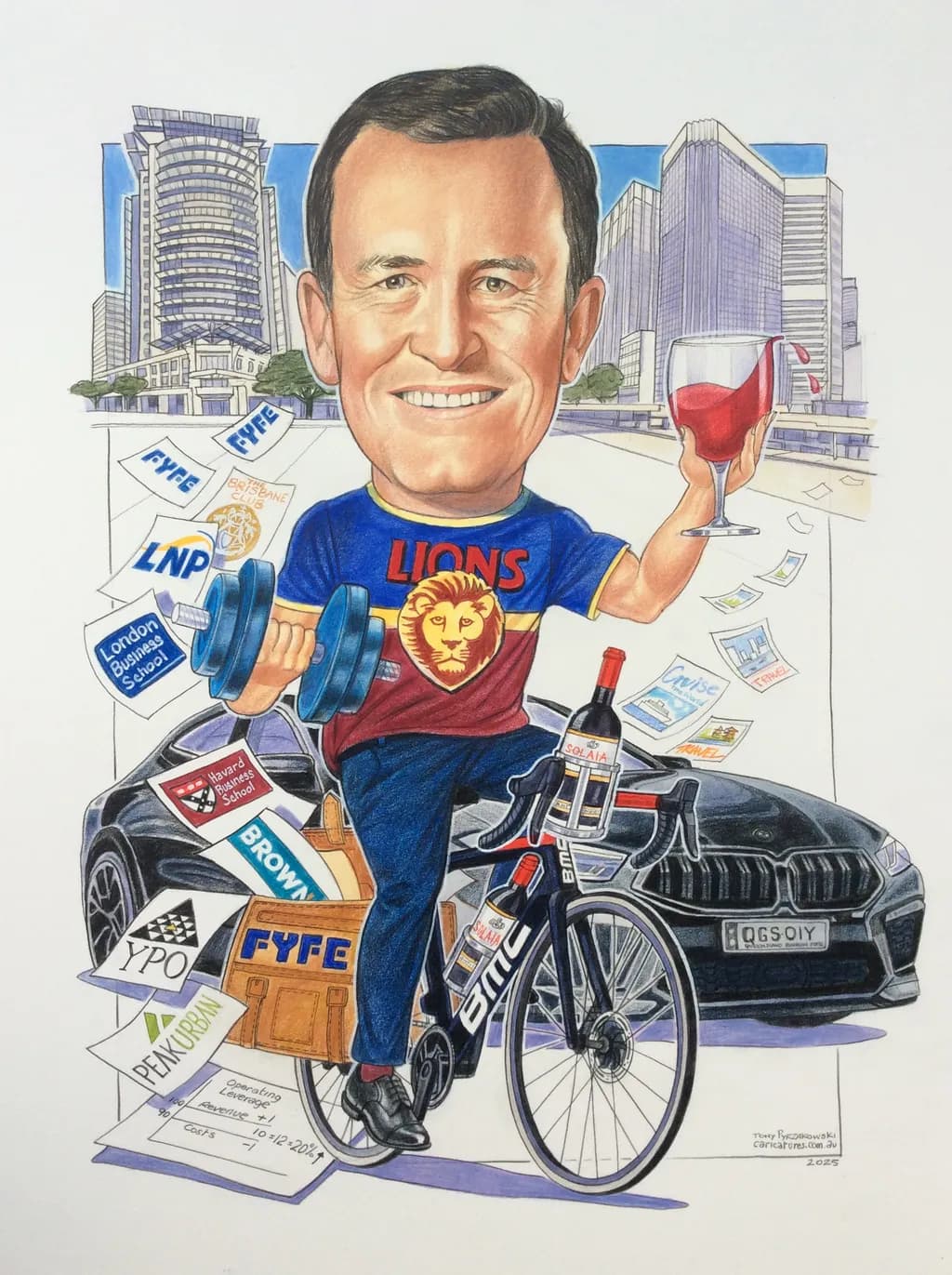 Cycling Caricature