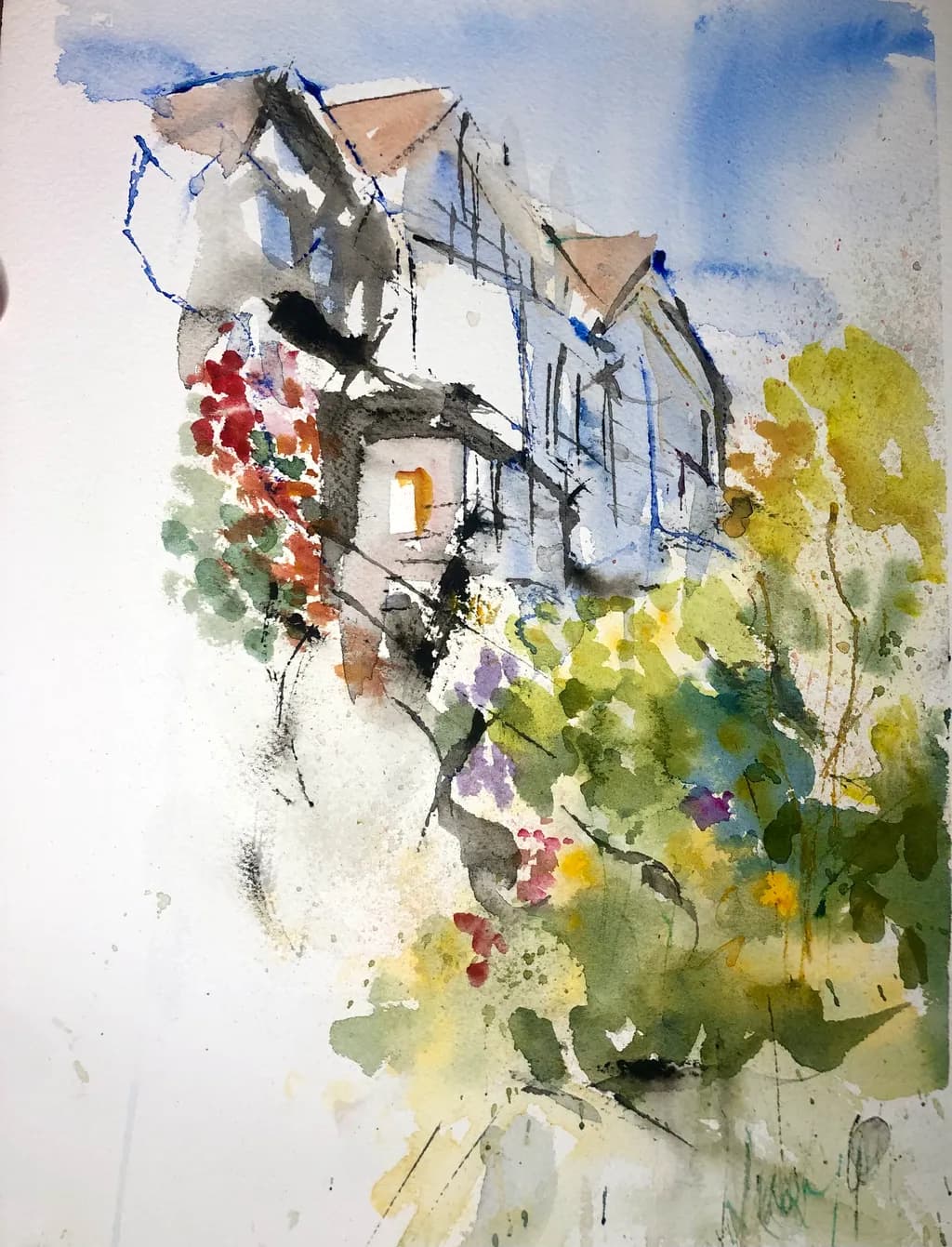 Whispers of Color: A Watercolor Journey Through Architectural Landscapes